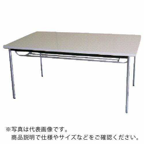 TOKIO ( 藤沢工業 )　ミーティングテーブル　丸脚棚付　１５００×９００ｍｍ　ニューグレー　ネオグレー ( TD-1590TM NG ) (メーカー取寄)