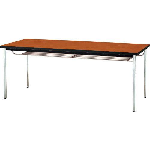TOKIO ( 藤沢工業 )　ミーティングテーブル　丸脚棚付　１２００×７５０ｍｍ　チーク　チーク ( TDS-1275TM T ) (メーカー取寄)