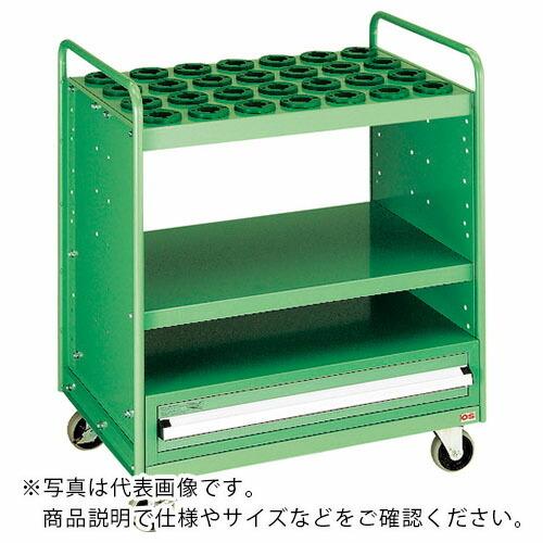 OS ( 大阪製罐 )　ツーリングパネルワゴン（引出し付）　間口８２５×奥行５５６×高さ９９９ｍｍ　ホルダー３２個 ( PD4032D ) (メーカー取寄)