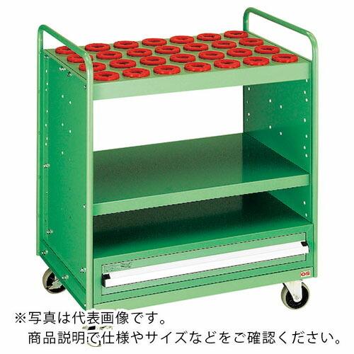 OS ( 大阪製罐 )　ツーリングパネルワゴン（引出し付）　間口８２５×奥行５５６×高さ９９９ｍｍ　ホルダー３２個 ( PN3032D ) (メーカー取寄)