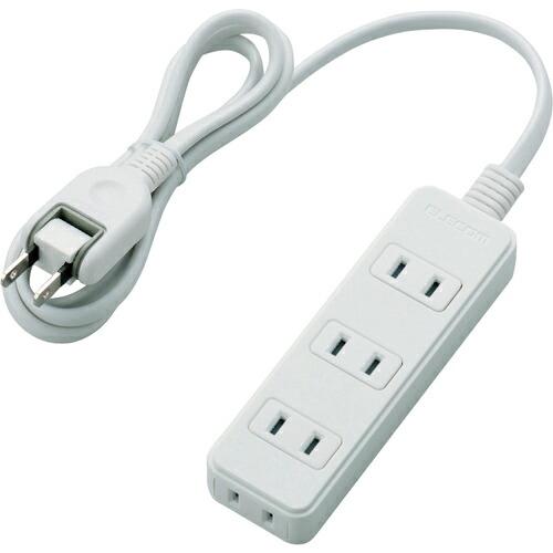 ELECOM スイングプラグタップ/4個口/1m/ホワイト ( T-S02N-2410WH ) | 
