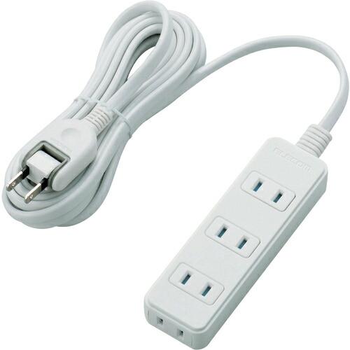ELECOM シャッタータップ/4個口/3m/ホワイト ( T-ST02N-2430WH ) | 