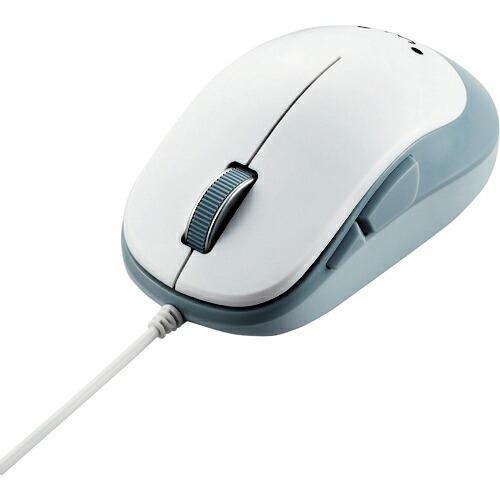 ELECOM 5ボタンBlueLED有線マウス ホワイト ( M-Y9UBWH ) | 
