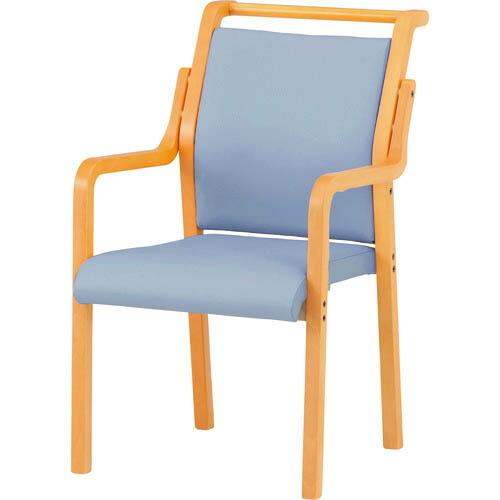 廃盤品❗️新品　OLIVER スタッキングチェア　ライトブルー　水色　木製 TOKIO ( 藤沢工業 ) 木製スタッキングチェア 肘付き FVM−8AL