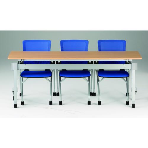 TRUSCO 折りたたみ会議テーブル パネル付 1800X450 天板ダークウッド ( TNA-1845P-DW ) トラスコ中山(株) |  | 04