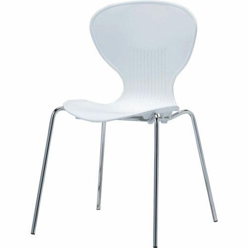 Trusco Pp製スタッキングチェア ホワイト Shell W トラスコ中山 株 訳あり