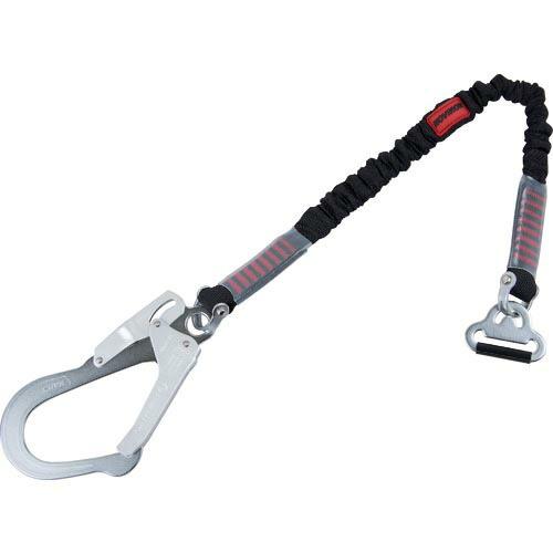 【SALE価格】TSUYORON 胴ベルト型墜落制止用器具用補助ロープ 伸縮式ノビロン(BK)連結環FL-51・フックFS-93-1 D環止めなし ( TBL-AT-NV5931-BK-N-BP ) | 