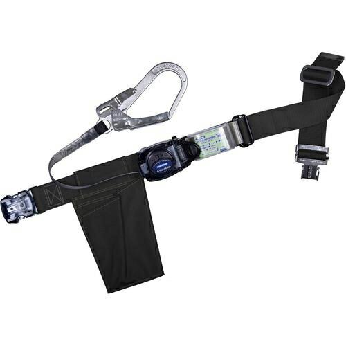 TSUYORON 胴ベルト型墜落制止用器具(巻取タイプ)ロック機構なし リトラ 黒 Lサイズ 幅50MM×長さ1400MM ワンタッチバックル仕様 ( TB-RN-OT590-BLK-L-BP ) | 