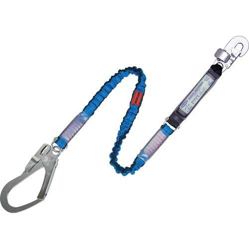 TSUYORON 胴ベルト型墜落制止用器具用ランヤード(伸縮タイプ) ノビロン(BL)両フックタイプ ( TBL-NV99-BL-BP ) | 