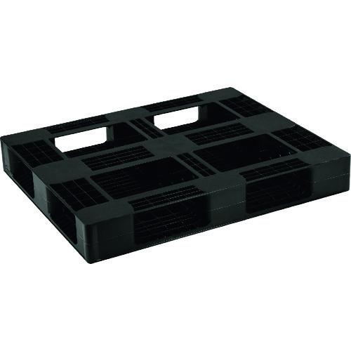 NPC プラスチックパレットAZFD-1109FE-RR 片面四方差し 黒  ( AZFD-1109FE-RR-BK ) |  | 01