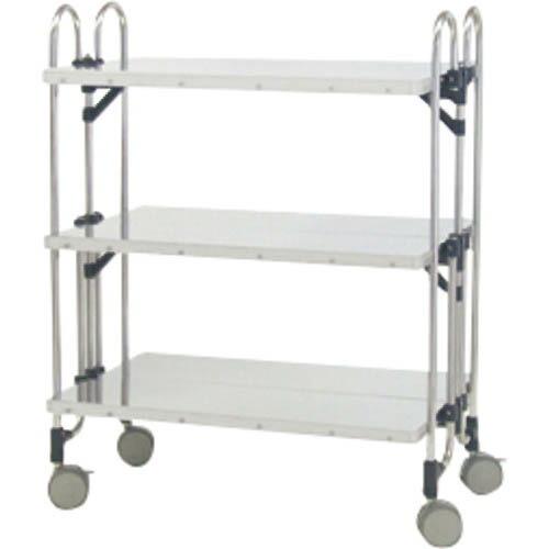 トクヤマ ステンレス 折りたたみ式ワゴン フラット棚 ( FEAW-3FF )