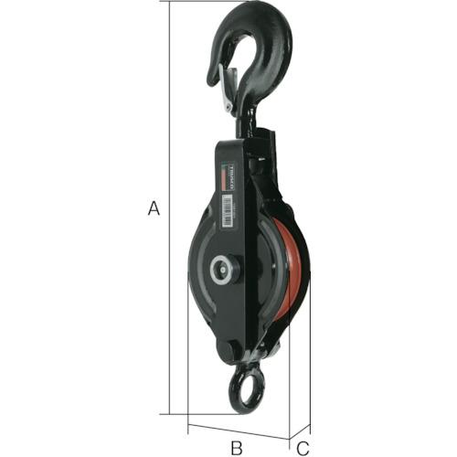 TRUSCO 強力型滑車一車スナッチ フック型100mm ( TSB1001 ) トラスコ中山(株) |  | 01