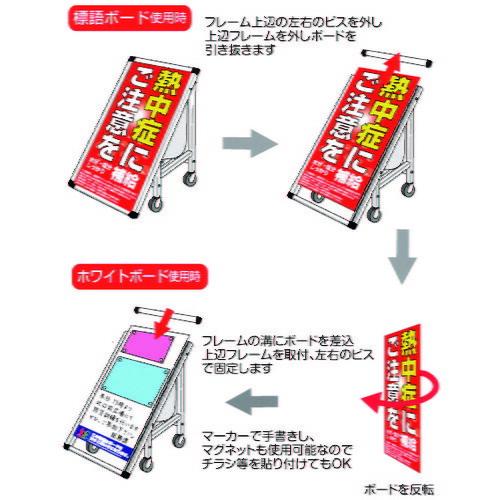 TOKISEI SPSS 車いすタイプ標語・ホワイトボード付 (24)熱中症B ( SPSSISUHBWB24 ) (メーカー取寄) |  | 02
