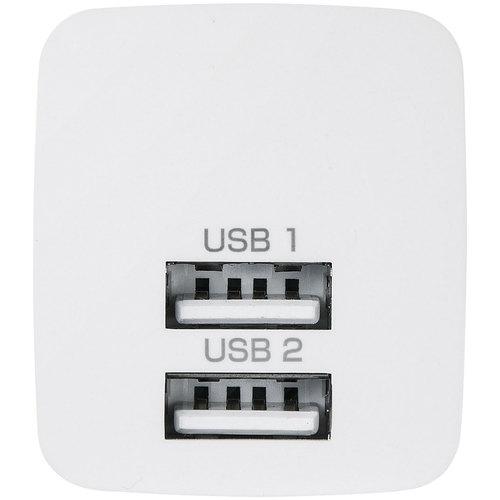 SANWA USB充電器(2ポート・合計2.4A・ホワイト) ( ACA-IP44W ) |  | 03