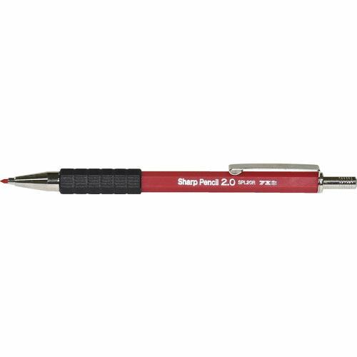 フエキ 建築用筆記用具 スーパーノックシャープペンシル 芯削り付 芯径2.0mm 赤 ( SPL20RH ) 不易糊工業(株) | 