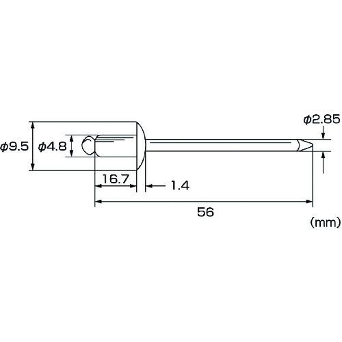 エビ ブラインドリベット(ステンレス/スティール製) 6-8(12本入) エコパック ( NSS68MP ) (株)ロブテックス |  | 05