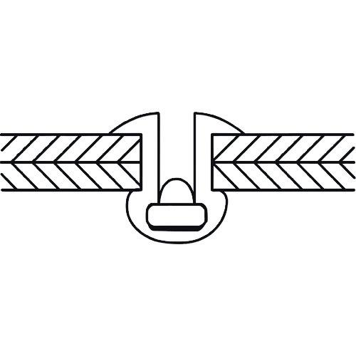 エビ ブラインドリベット(シールドタイプ) アルミニウム/スティール製 6-6(25本入) エコパック ( NSA66CMP ) (株)ロブテックス |  | 02