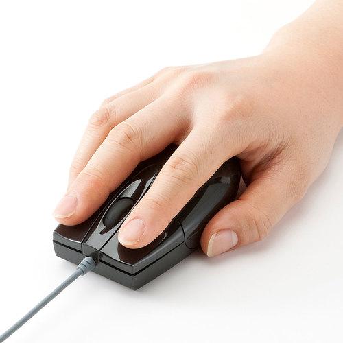 SANWA 有線ブルーLEDマウス(USB-PS/2変換アダプタ付き) ( MA-BL3UPBKN ) |  | 01