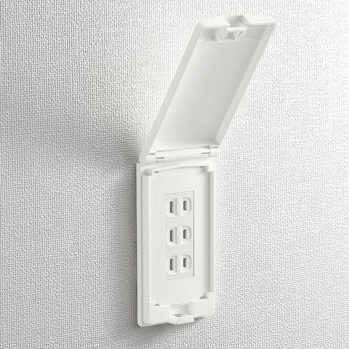 SANWA 鍵無しセキュリティスリムコンセントカバー ( TAP-KJCV2 ) |  | 02