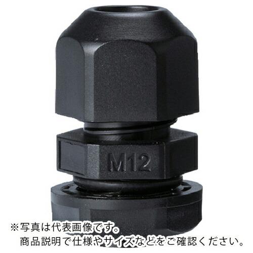 タカチ Mネジケーブルグランド 低価格タイプ ブラック ( RM12S-7B ) (株)タカチ電機工業 | 