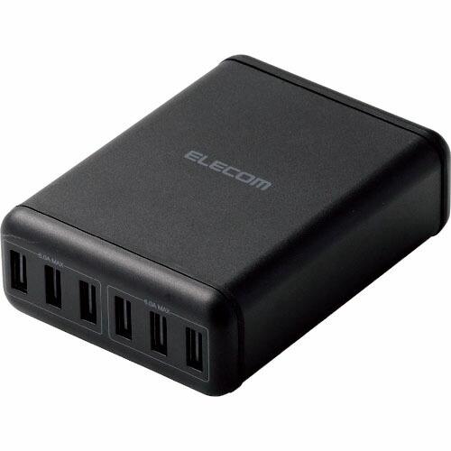 ELECOM 6ポートAC充電器 ブラック ( MPA-ACD03BK ) エレコム(株) | 