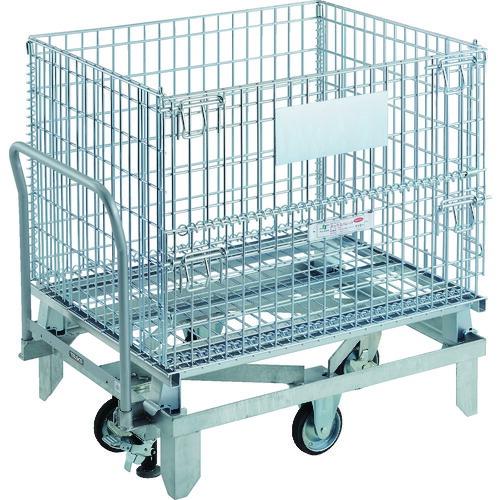 TRUSCO ( トラスコ中山 )　ネットパレット台車　０８１０用　Ｌストッパー付　ハンドル付 ( RBPC-0810HS )_1