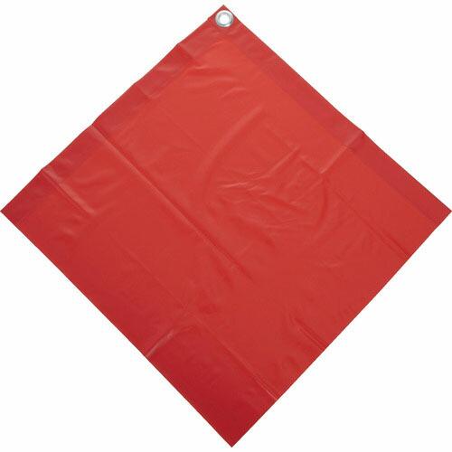 TRUSCO 安全表示旗 赤 PVC 400mmX400mm 厚み0.2mm ( SFR-400 ) | 