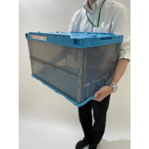 TRUSCO オリコン 薄型折りたたみコンテナ スケルコン 50L