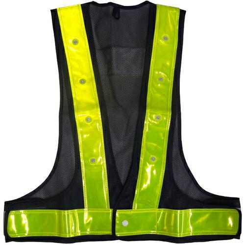 ミズケイ LED安全ベスト(紺地・黄)  ( 5916505 ) | 