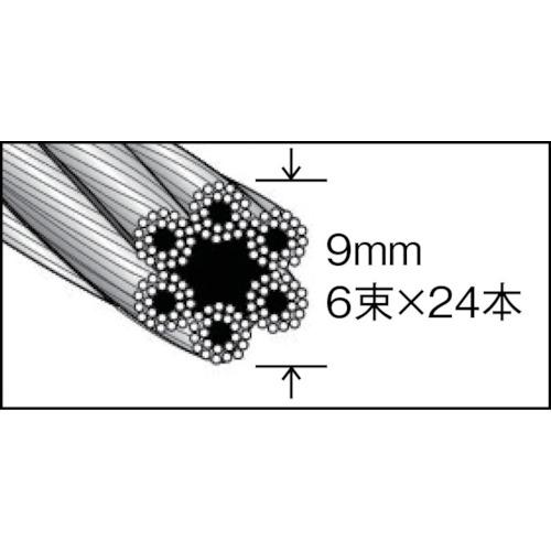 【SALE価格】TRUSCO メッキ付ワイヤーロープ Φ9mmX10m ( CWM-9S10 (9MMX10M) ) トラスコ中山(株) |  | 01