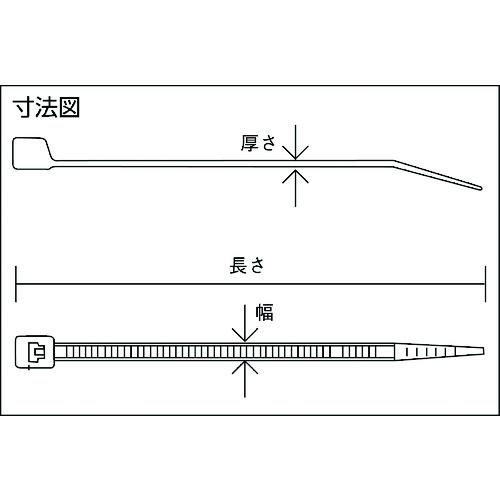 TRUSCO ケーブルタイ 幅3.6mmX203mm 最大結束Φ52 耐候性 ( TRCV-200AW(CV200AW)(100ポンイリ) ) トラスコ中山(株)｜orangetool｜06