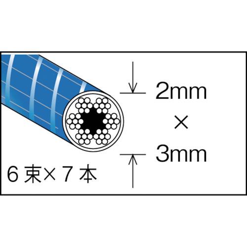 TRUSCO メッキ付ワイヤーロープ PVC被覆タイプ Φ2(3)mmX20m ( CWP-2S20 (2MMX20M) ) トラスコ中山(株) |  | 01