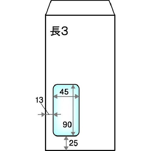 キングコーポ 長3窓明封筒 No.46 ホワイトケント (地紋ナシ)1000枚X1箱 ( 120146 ) (株)キングコーポレーション (メーカー取寄) |  | 02