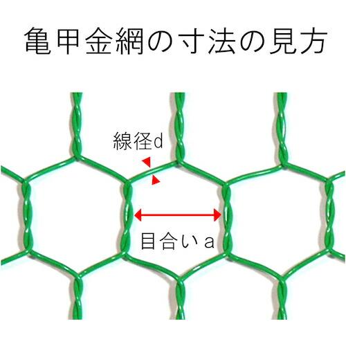 DAIDОHANT ビニール 亀甲金網 線径0.85x目10mm 幅910mm x 長さ30M巻 ( 10160220 ) (株)ダイドーハント (メーカー取寄) |  | 01