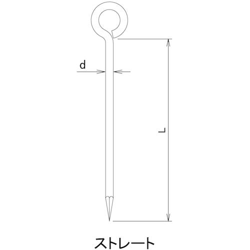 DAIDОHANT ロープ止め 丸型 (10本入) 6×150 (ユニクロ) ( 10175411 ) (株)ダイドーハント |  | 01