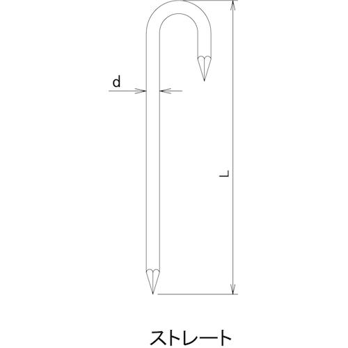 DAIDОHANT ロープ止め J型 (10本入) 6×150 (クロメート) ( 10175408 ) (株)ダイドーハント (メーカー取寄) |  | 01