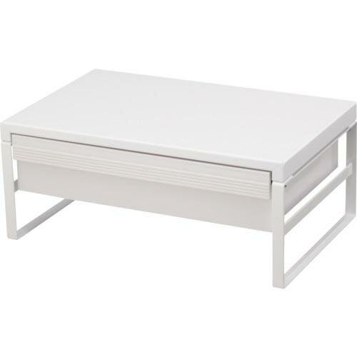 【SALE価格】LIHIT デスクボード 机上台(幅390mm・引出し付ハイタイプ) 白 ( A7342-0 ) | 