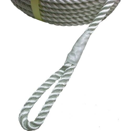 まつうら ( まつうら工業 )　電動ウインチ用ナイロンロープ（３打ち）　１０ｍｍΦ×２００ｍ　両端アイ加工 ( NR-3STRAND-10-200 )