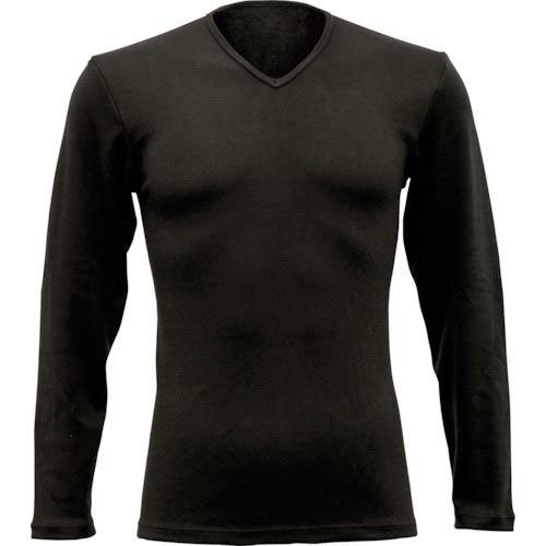リベルタ 暖撃 サーモワン Vネック長袖 メンズ用 ブラック L ( TO-26100001 ) (株)リベルタ | 