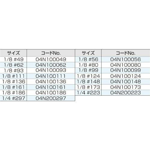 スーパー工業 タービンガン用ノズル 1/8 ♯99 Oリング付 ( 04N100099 ) |  | 01
