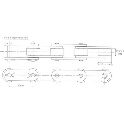 ENUMA ( 江沼チヱン製作所 )　ＥＫＣ２０８２Ｈ　ＳＵＳ　ダブルピッチチェーン ( EKC2082H SS300 60L DCJ )_1