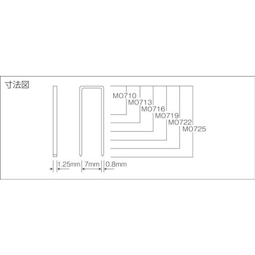 立川ピン ステープル 肩幅7mm 長さ16mm 2000本入り ( M0716 ) (株)立川ピン製作所 |  | 01