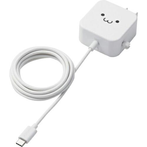 ELECOM AC充電器 2.4A出力 USB-C ケーブル一体型 1.5m ホワイトフェイス ( MPA-ACC20WF ) | 