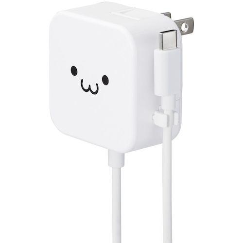 ELECOM AC充電器 2.4A出力 USB-C ケーブル一体型 1.5m ホワイトフェイス ( MPA-ACC20WF ) |  | 04