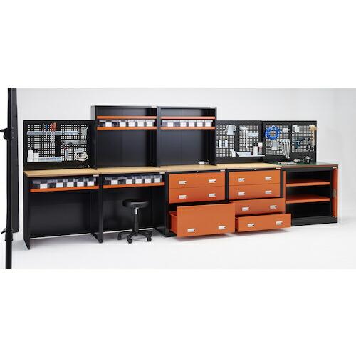 TRUSCO フリッパードアキャビネット 1010X650 天板・パンチングパネル付 黒(扉:オレンジ) ( FPB-302TCPBK ) トラスコ中山(株) |  | 02