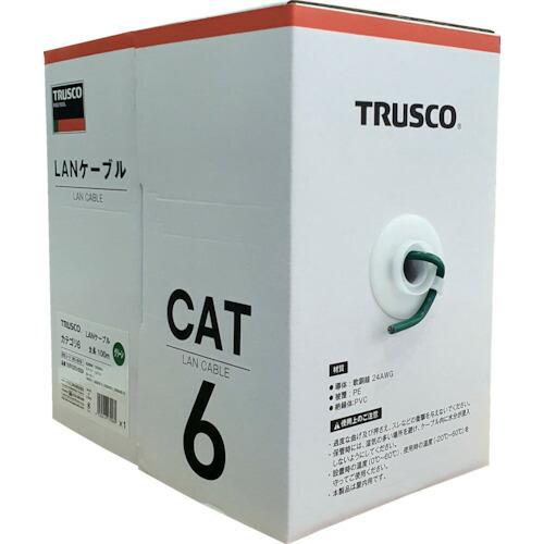 TRUSCO ( トラスコ中山 ) LANケーブル カテゴリ6 100m 黄 TUTP