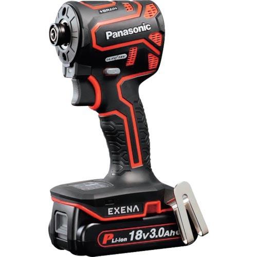 EXENA ( パナソニックエレクトリックワークス )　充電インパクトドライバー　１８Ｖ３．０Ａｈ電池セット品　赤 ( EZ1PD1N18D-R )