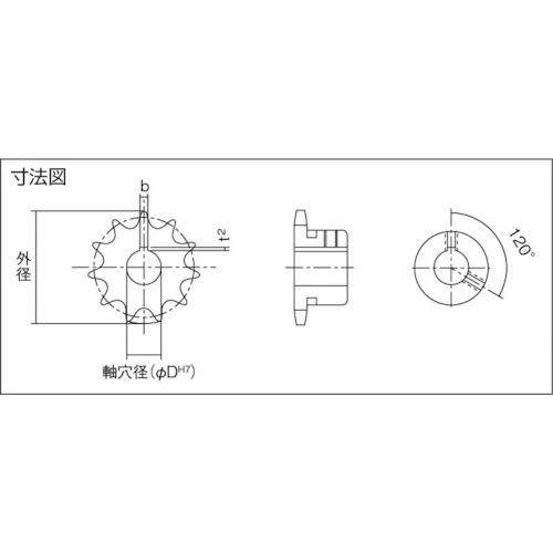 KANA FBスプロケット40 歯数26 外径112 軸穴径24 ( FBN40B26D24 ) |  | 02