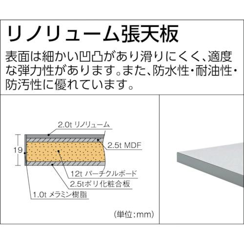 TRUSCO ( トラスコ中山 )　軽荷重作業台高さ調節式（１５０ｋｇ）ＡＥＭ型　１８００Ｘ９００ＸＨ６５０〜９５０　１段引出付　グリーン色 ( RAEM-1809F1 )_2