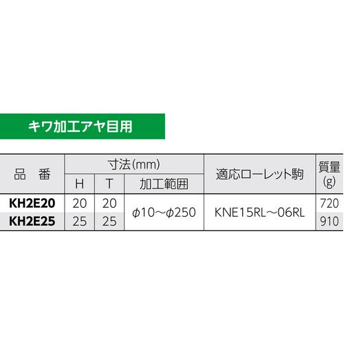SUPER ( スーパーツール )　転造ローレットホルダーＥ型（キワ加工アヤ目用）Ｂ：２５ｍｍ　Ｈ：２５ｍｍ ( KH2E25 )_2